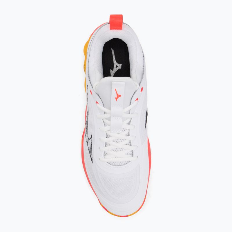 Кросівки волейбольні Mizuno Wave Luminous 3 white/fiery coral 2/citrus 5