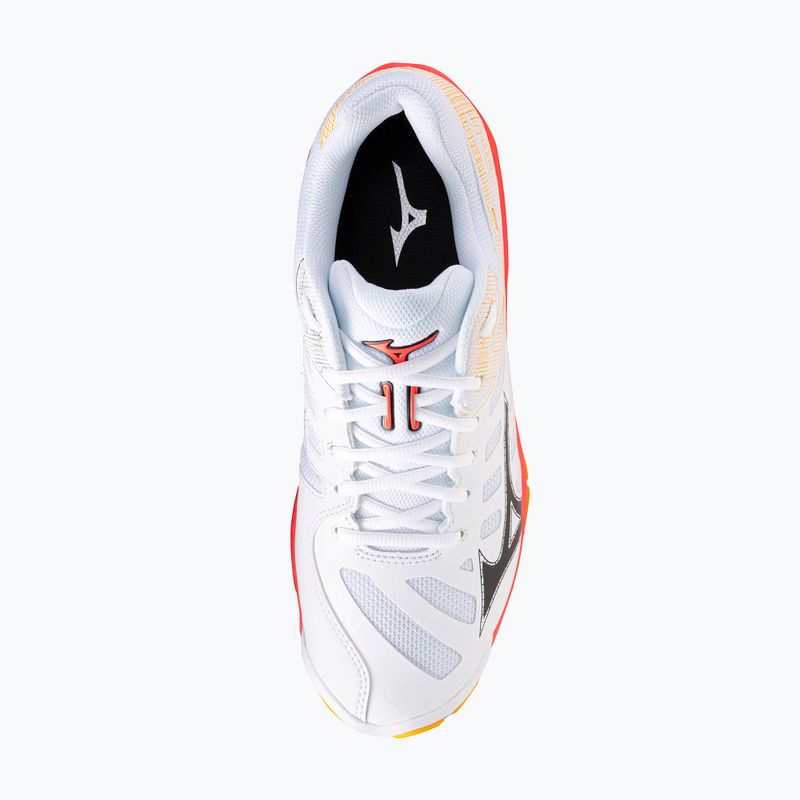 Кросівки волейбольні Mizuno Wave Voltage 2 white/fiery coral 2/citrus 5