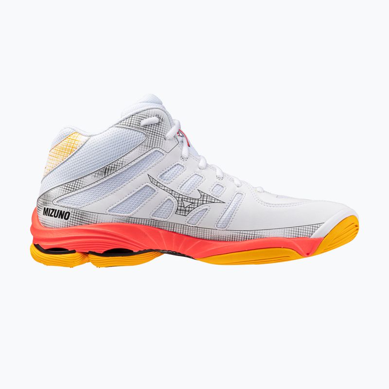 Кросівки волейбольні Mizuno Wave Voltage 2 Mid white/fiery coral 2/citrus 2