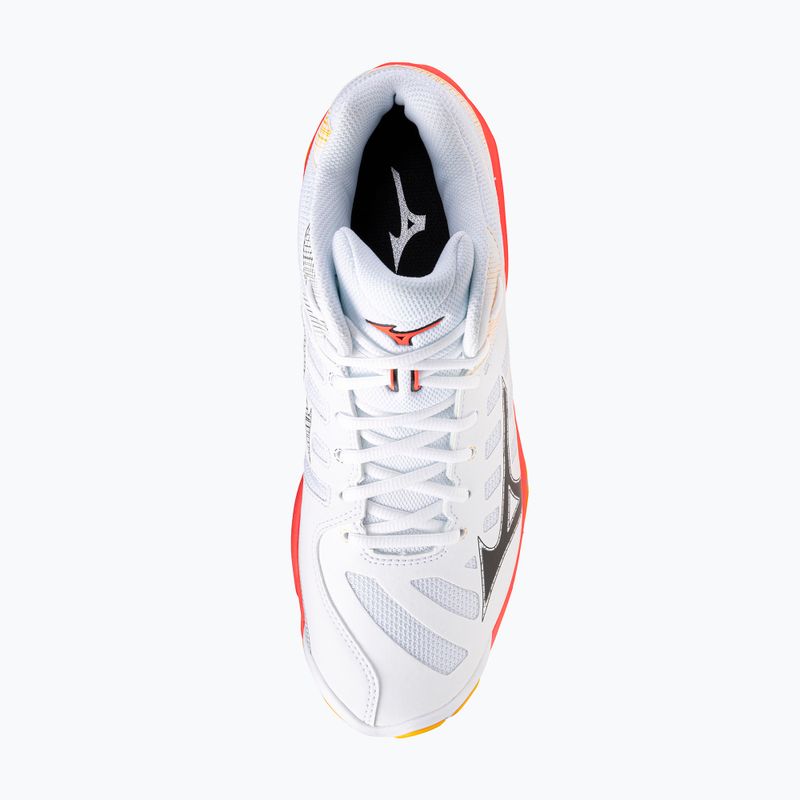 Кросівки волейбольні Mizuno Wave Voltage 2 Mid white/fiery coral 2/citrus 5