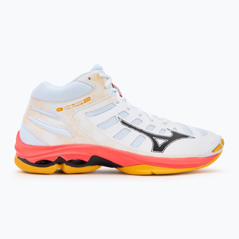 Кросівки волейбольні Mizuno Wave Voltage 2 Mid white/fiery coral 2/citrus 2