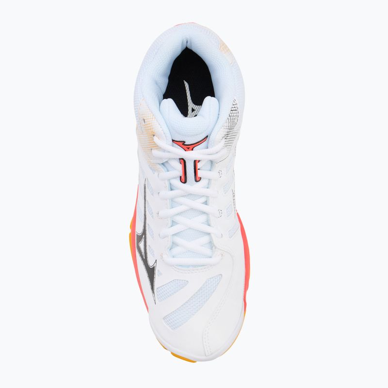 Кросівки волейбольні Mizuno Wave Voltage 2 Mid white/fiery coral 2/citrus 5