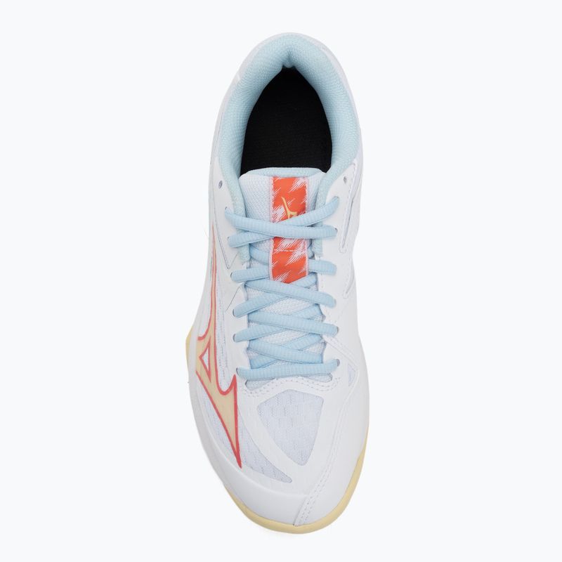 Кросівки волейбольні жіночі Mizuno Thunder Blade Z white/calypso coral/pale banan 5