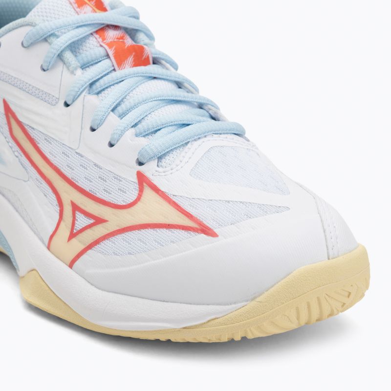 Кросівки волейбольні жіночі Mizuno Thunder Blade Z white/calypso coral/pale banan 7