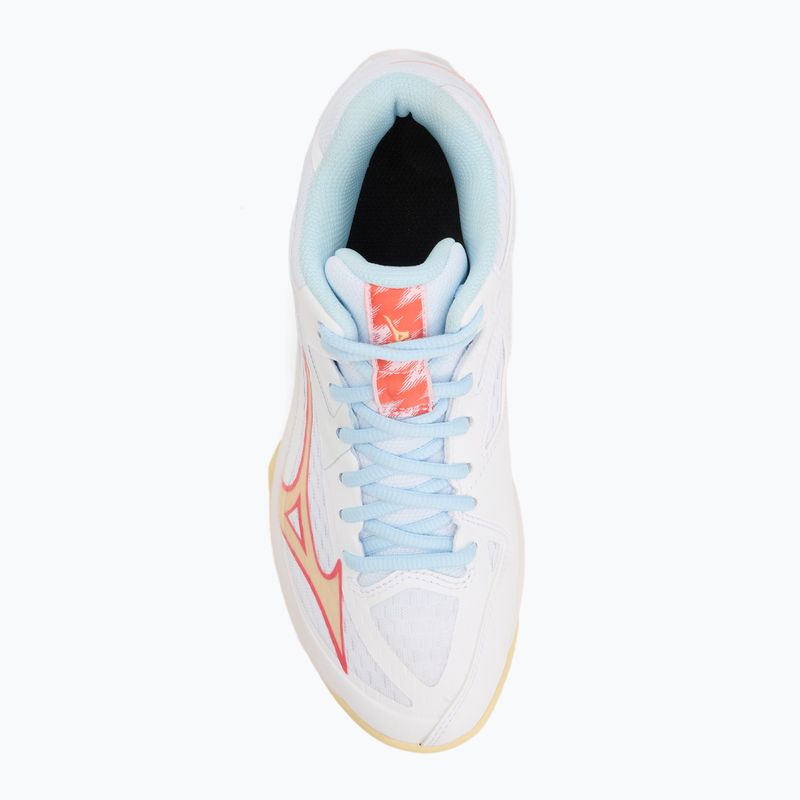 Кросівки волейбольні жіночі Mizuno Thunder Blade Z Mid white/calypso coral/pale banan 5