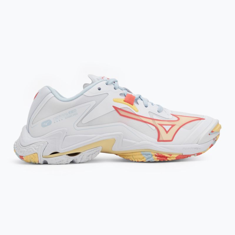 Кросівки волейбольні жіночі Mizuno Wave Lightning Z8 white/calypso coral/pale banan 2