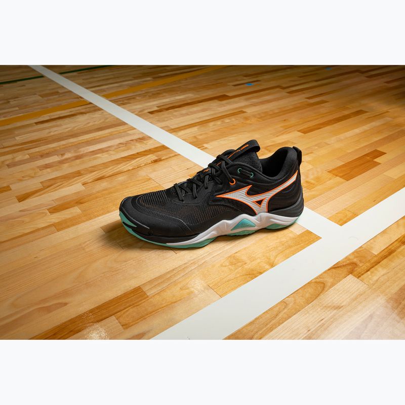 Кросівки волейбольні Mizuno Wave Momentum Elite black/tangelo/ice green 9