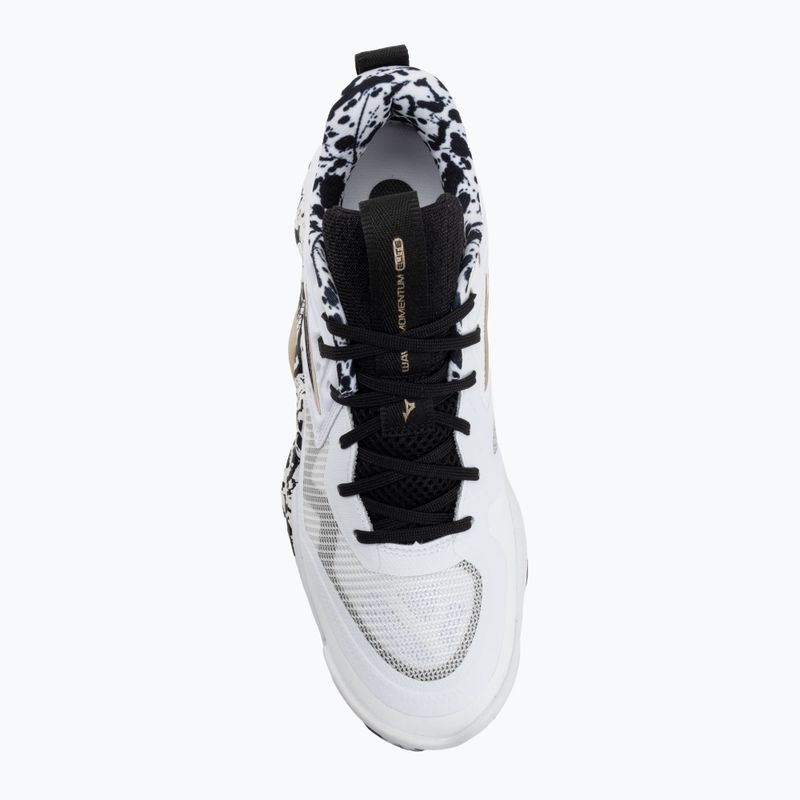 Кросівки волейбольні Mizuno Wave Momentum Elite white/black/ge gold 5