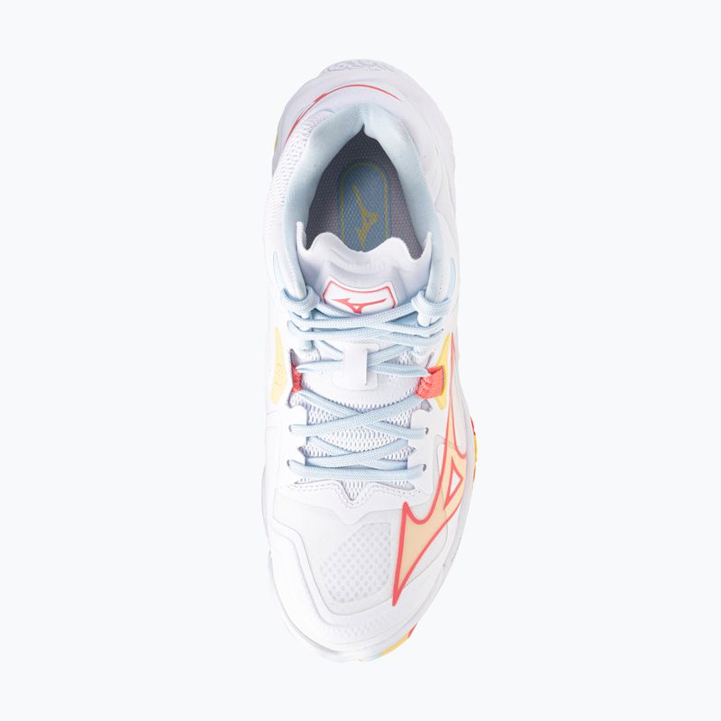 Кросівки волейбольні жіночі Mizuno Wave Lightning Z8 Mid white/calypso coral/pale banan 5