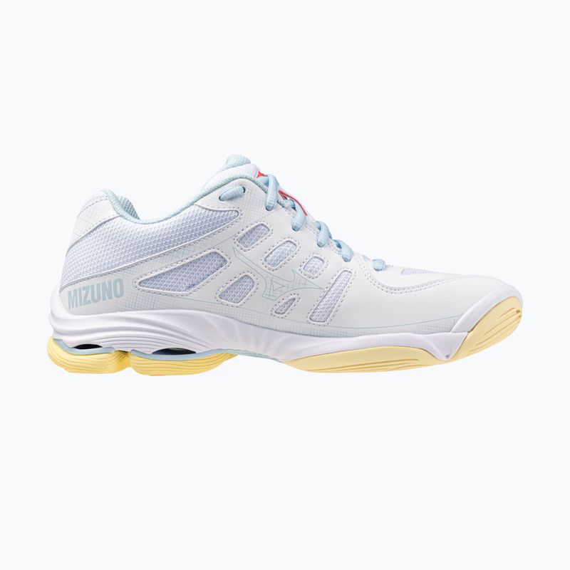 Кросівки волейбольні жіночі Mizuno Wave Voltage 2 white/calypso coral/pale banan 2