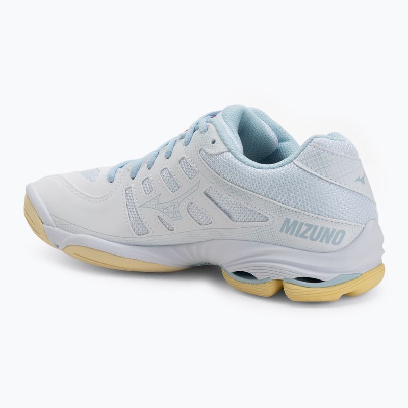 Кросівки волейбольні жіночі Mizuno Wave Voltage 2 white/calypso coral/pale banan 3