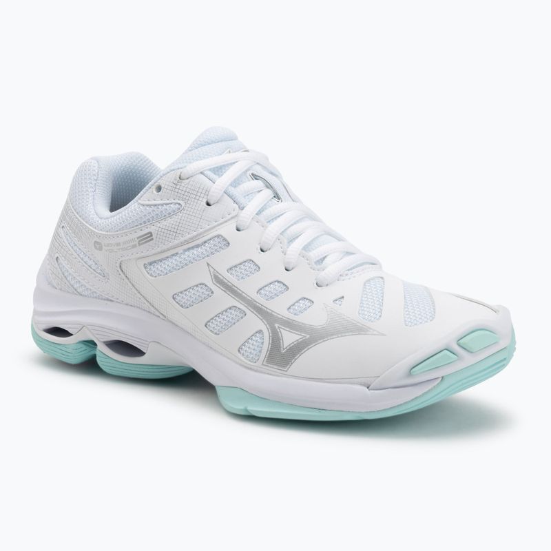 Кросівки волейбольні жіночі Mizuno Wave Voltage 2 white/blue tint
