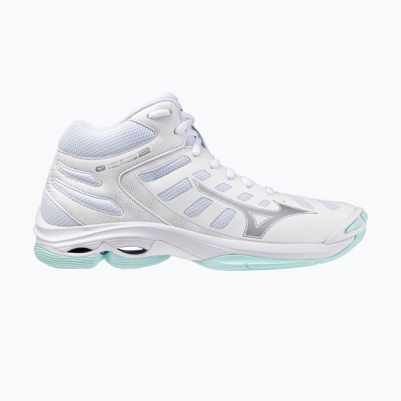 Кросівки волейбольні жіночі Mizuno Wave Voltage 2 Mid white/blue tint 8
