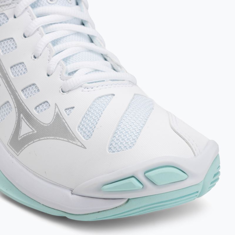 Кросівки волейбольні жіночі Mizuno Wave Voltage 2 Mid white/blue tint 7