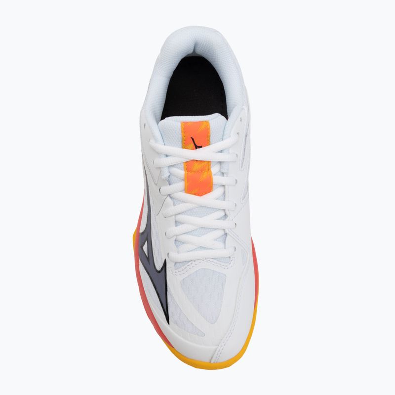 Кросівки волейбольні дитячі Mizuno Lightning Star Z7 white/fiery coral 2/citrus 5