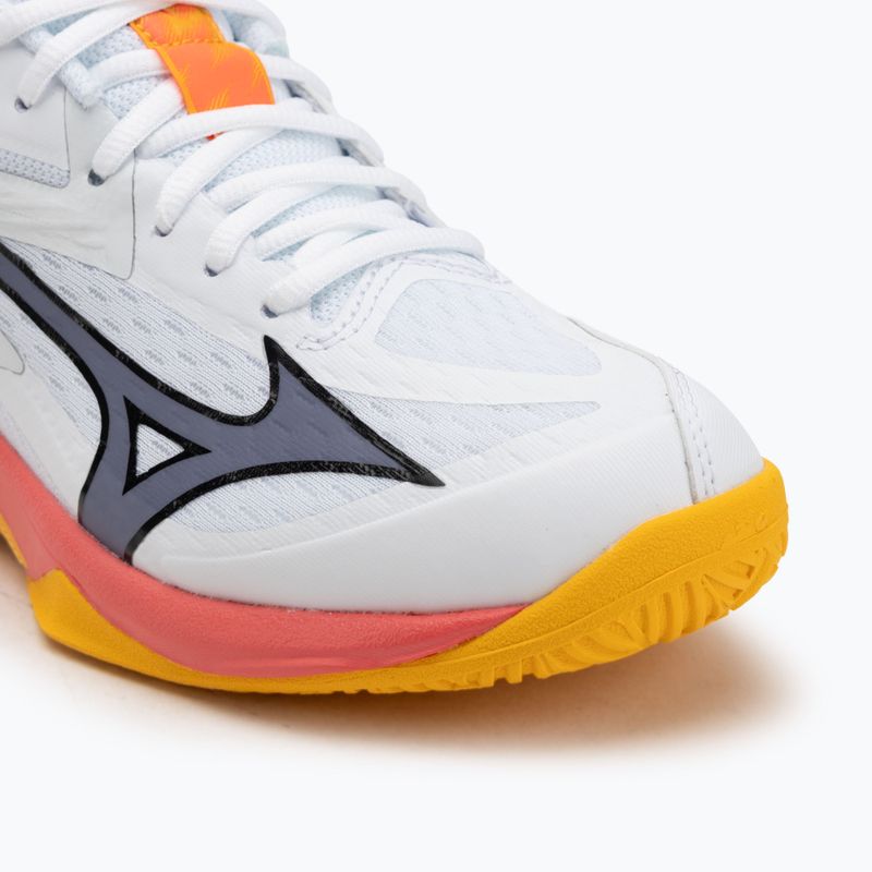 Кросівки волейбольні дитячі Mizuno Lightning Star Z7 white/fiery coral 2/citrus 7