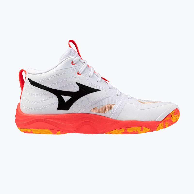 Кросівки волейбольні Mizuno Wave Momentum Elite Mid white/fiery coral 2/citrus 9