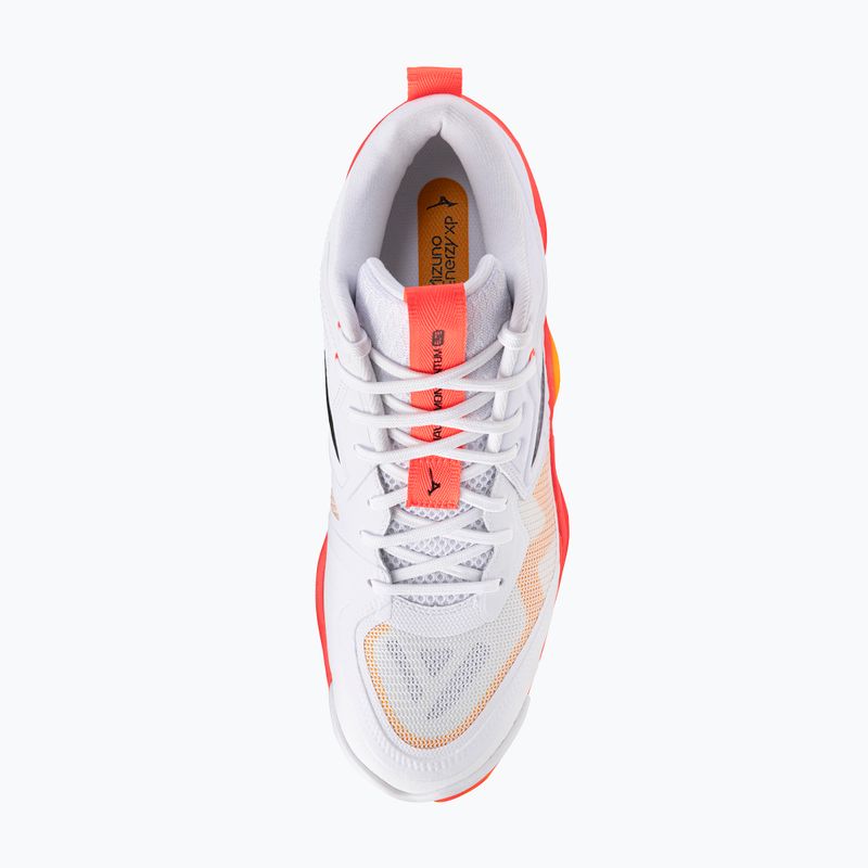 Кросівки волейбольні Mizuno Wave Momentum Elite Mid white/fiery coral 2/citrus 12