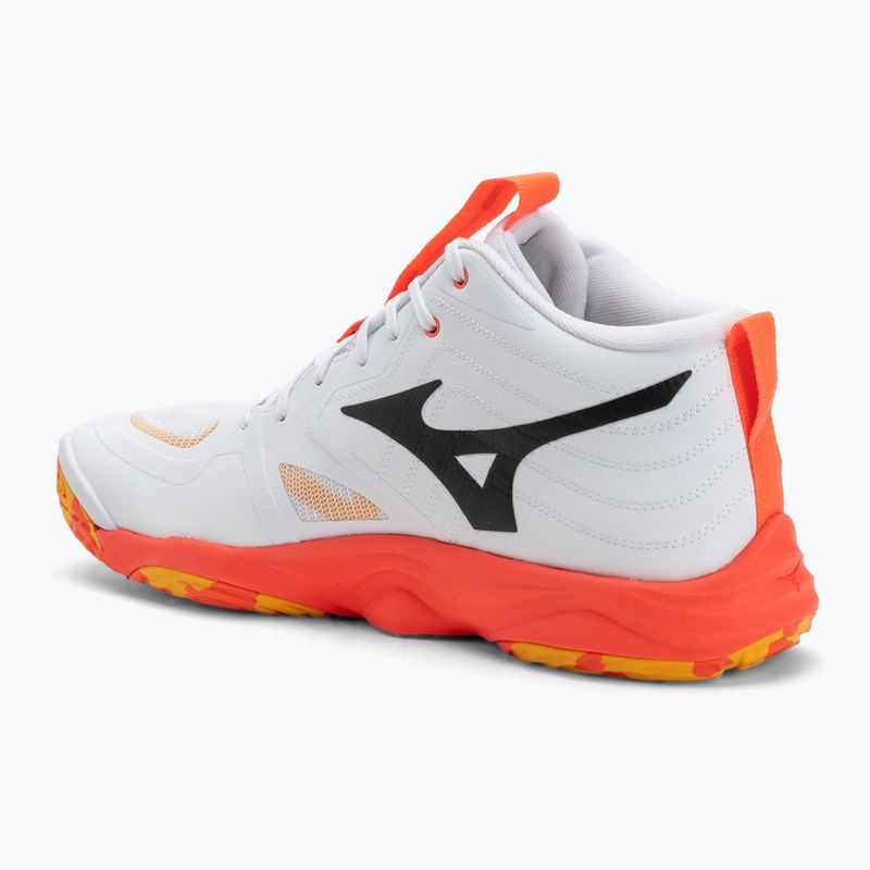 Кросівки волейбольні Mizuno Wave Momentum Elite Mid white/fiery coral 2/citrus 3