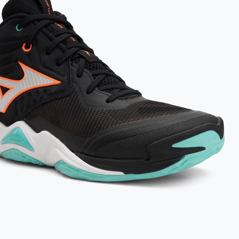 Кросівки волейбольні Mizuno Wave Momentum Elite Mid black/tangelo/ice green 7