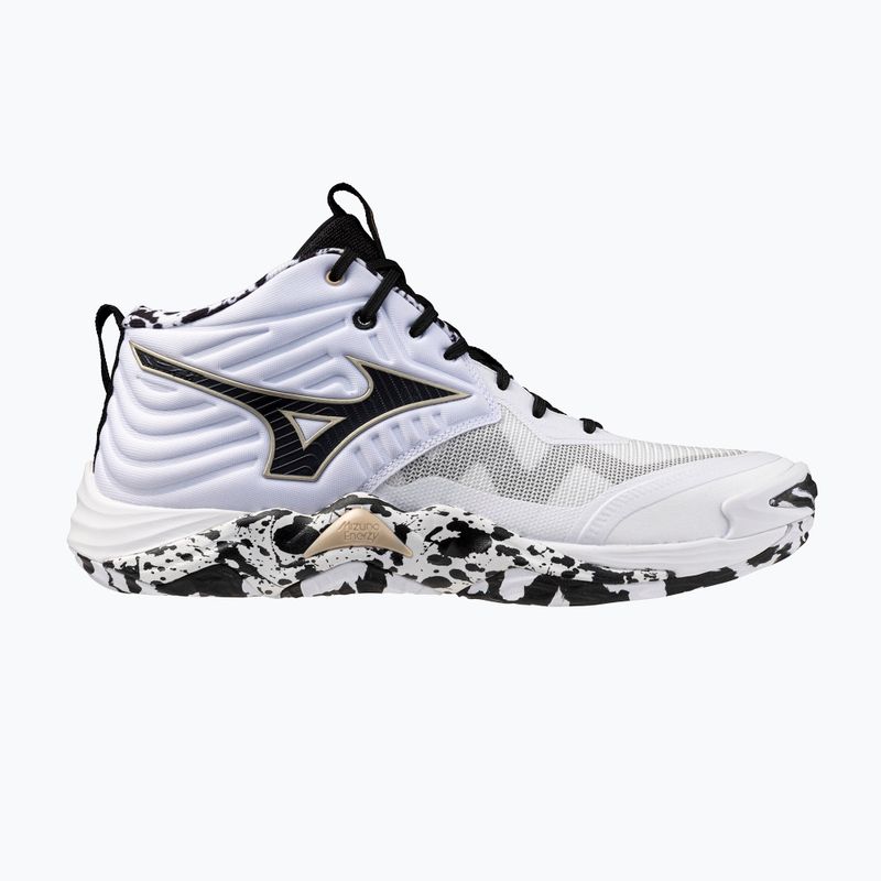 Кросівки волейбольні Mizuno Wave Momentum Elite Mid white/black/ge gold 8
