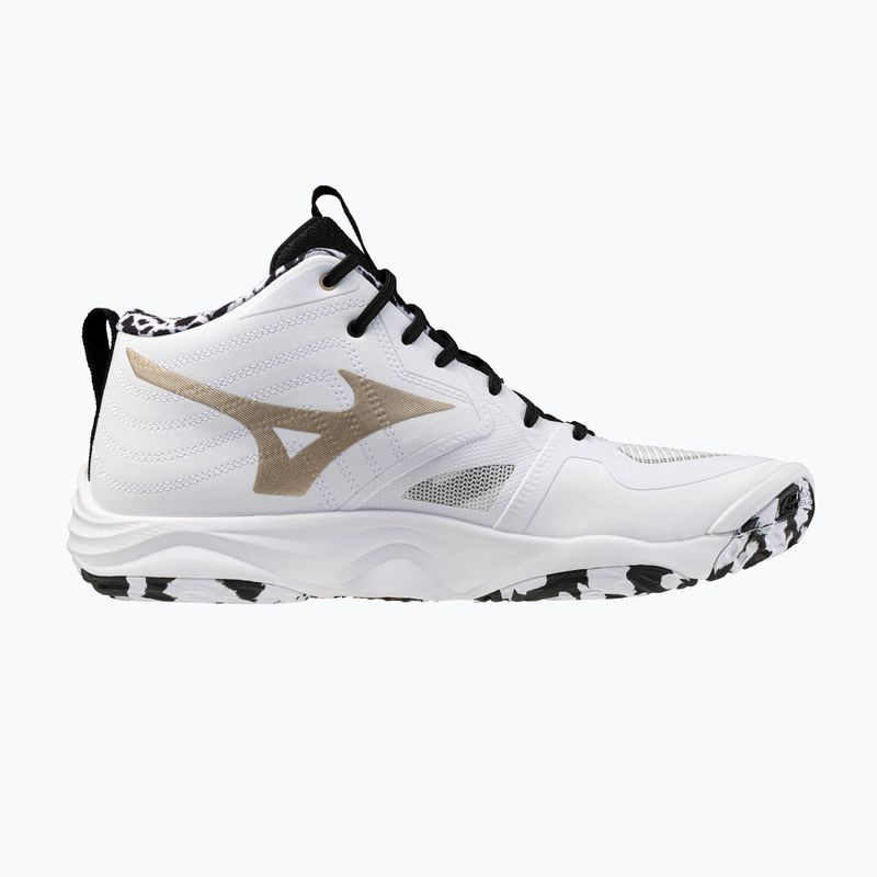 Кросівки волейбольні Mizuno Wave Momentum Elite Mid white/black/ge gold 9