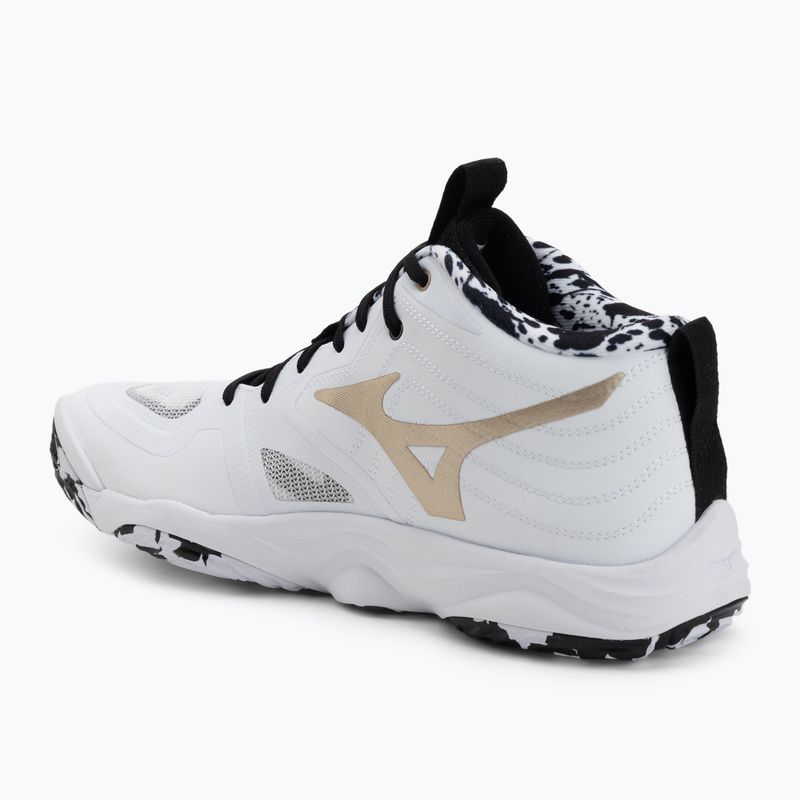 Кросівки волейбольні Mizuno Wave Momentum Elite Mid white/black/ge gold 3