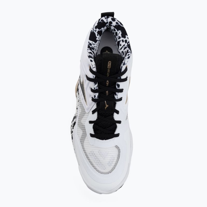 Кросівки волейбольні Mizuno Wave Momentum Elite Mid white/black/ge gold 5