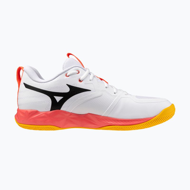 Кросівки волейбольні Mizuno Wave Momentum Pro white/fiery coral 2/citrus 2