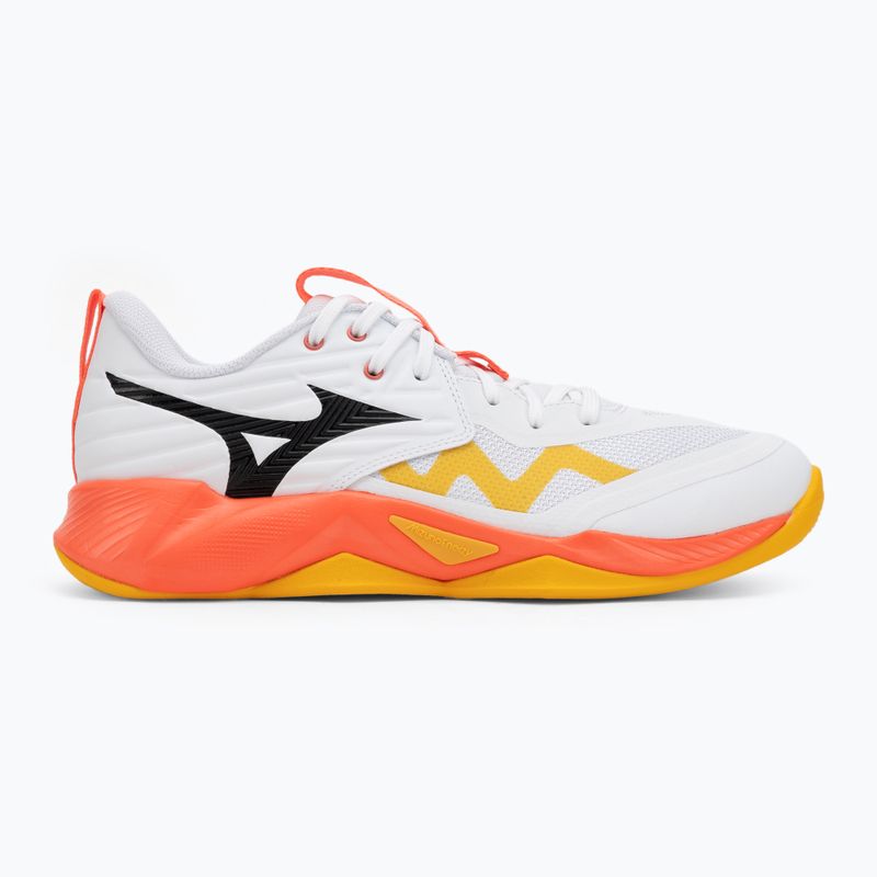 Кросівки волейбольні Mizuno Wave Momentum Pro white/fiery coral 2/citrus 2