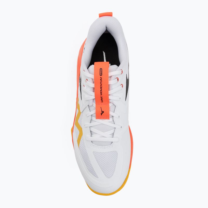 Кросівки волейбольні Mizuno Wave Momentum Pro white/fiery coral 2/citrus 5