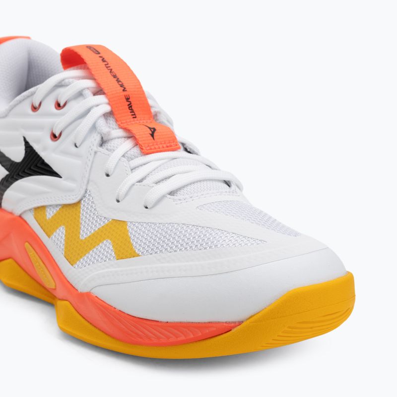 Кросівки волейбольні Mizuno Wave Momentum Pro white/fiery coral 2/citrus 7