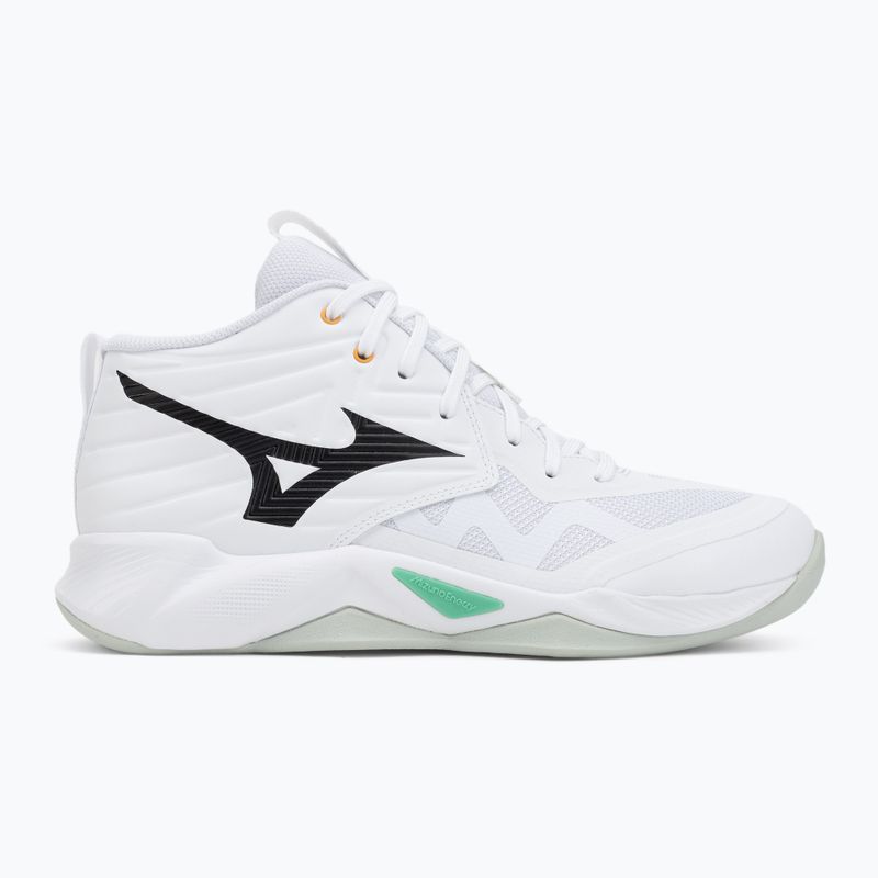 Кросівки волейбольні Mizuno Wave Momentum Pro Mid white/black/frozen emerald 2