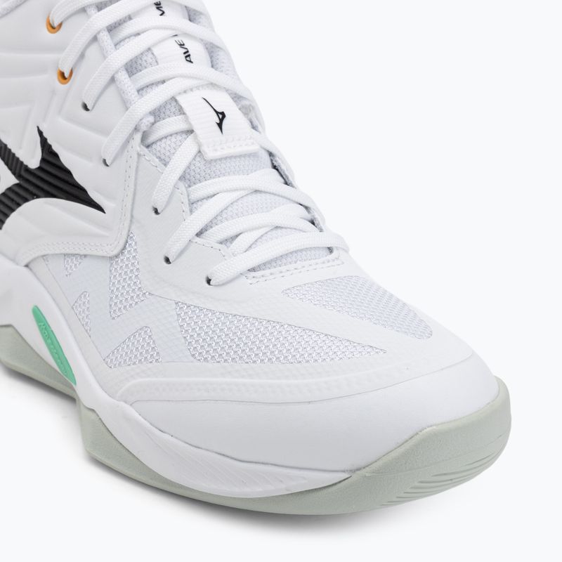 Кросівки волейбольні Mizuno Wave Momentum Pro Mid white/black/frozen emerald 7