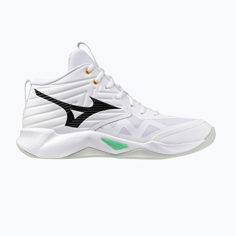 Кросівки волейбольні Mizuno Wave Momentum Pro Mid white/black/frozen emerald 8