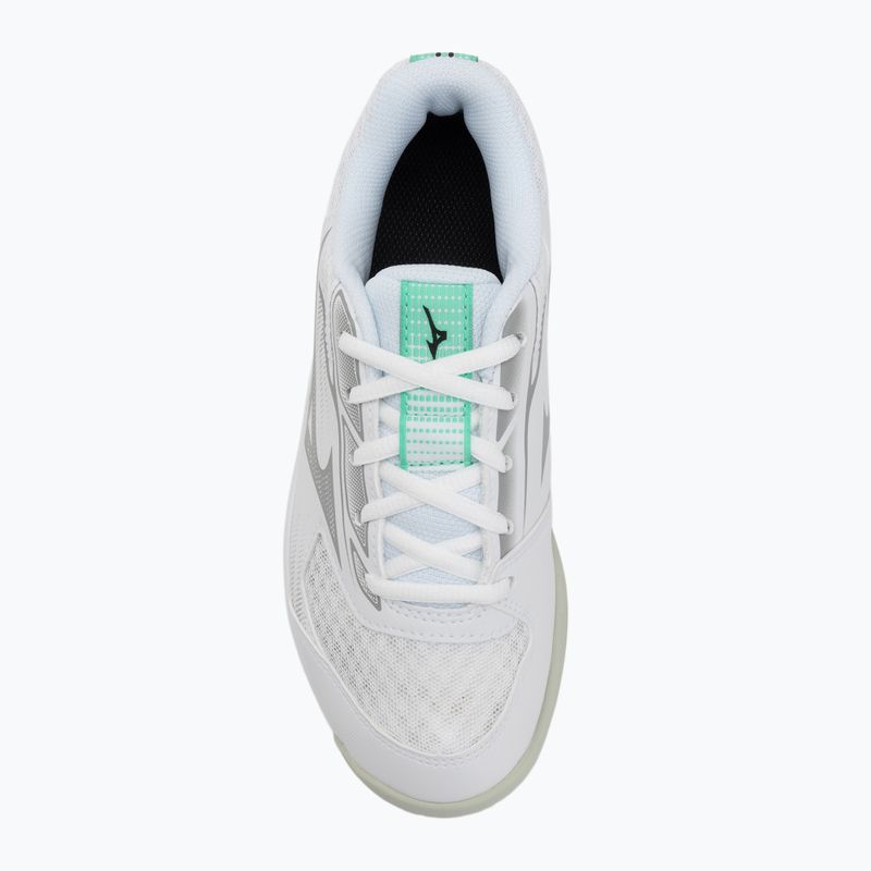 Кросівки волейбольні дитячі Mizuno Cyclone Speed 5 white/black/frozen emerald 5