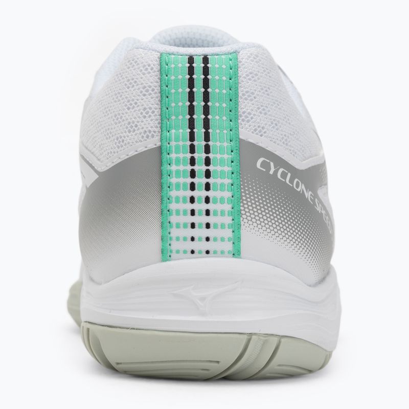 Кросівки волейбольні дитячі Mizuno Cyclone Speed 5 white/black/frozen emerald 6