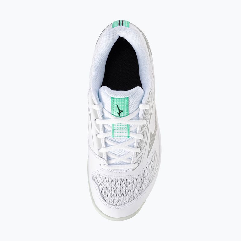 Кросівки волейбольні дитячі Mizuno Cyclone Speed 5 white/black/frozen emerald 4