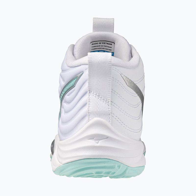 Кросівки волейбольні жіночі  Mizuno Wave Momentum Elite Mid white/blue tint 3