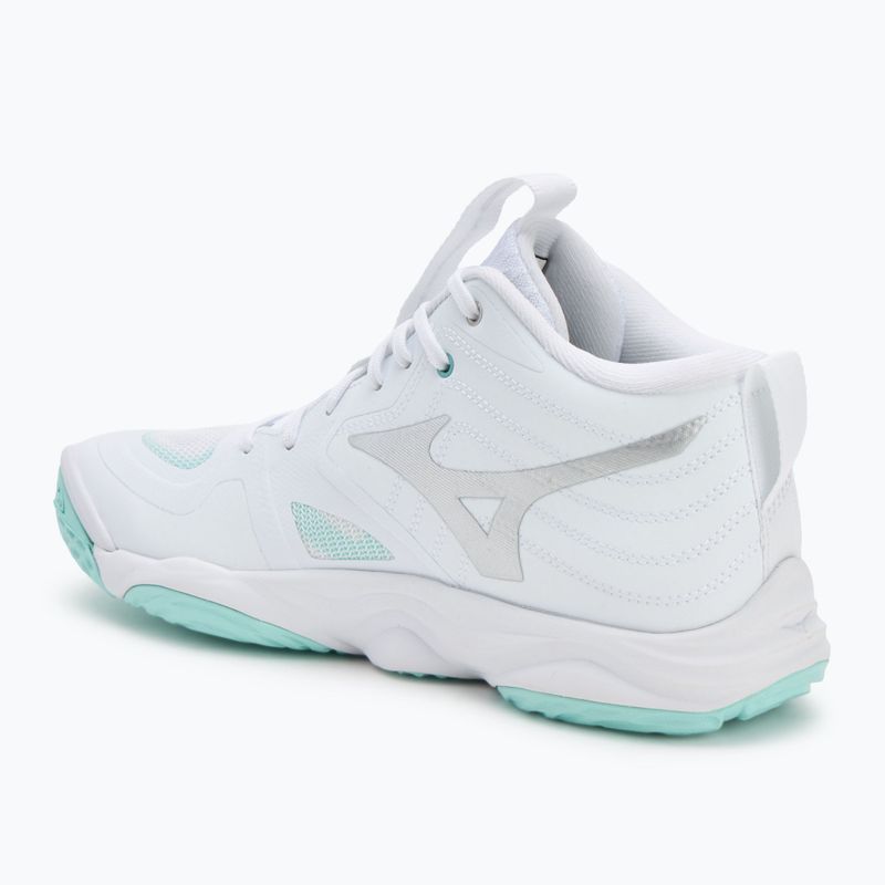 Кросівки волейбольні жіночі  Mizuno Wave Momentum Elite Mid white/blue tint 3