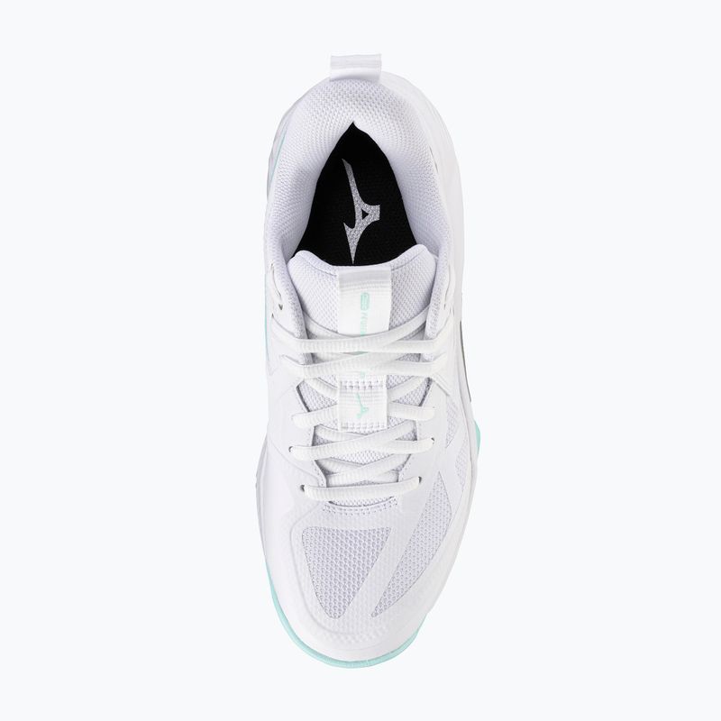 Кросівки волейбольні жіночі Mizuno Wave Momentum Pro white/blue tint 5