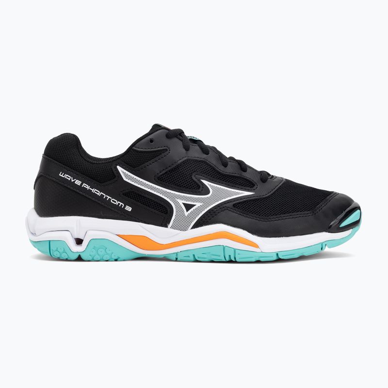 Кросівки гандбольні Mizuno Wave Phantom 3 black/tangelo/ice green 2
