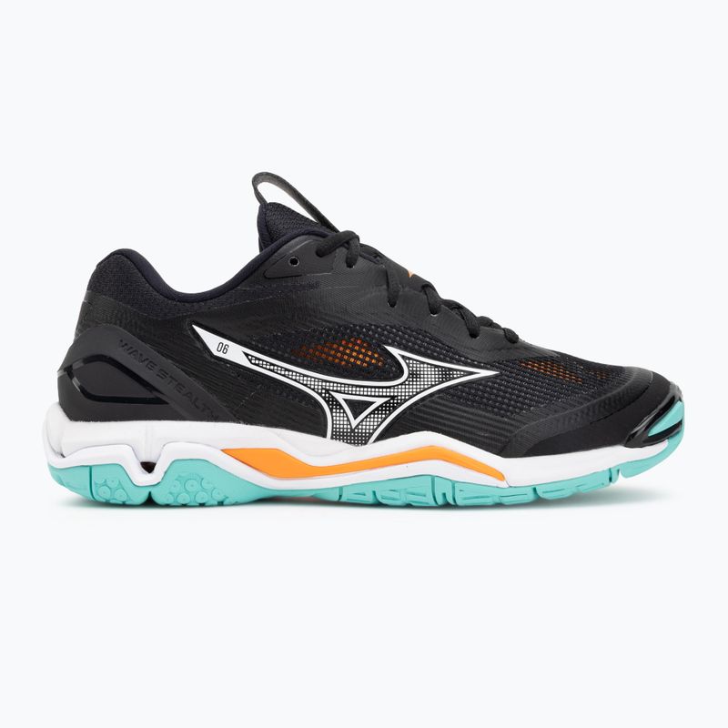 Кросівки гандбольні Mizuno Wave Stealth 6 black/tangelo/ice green 2