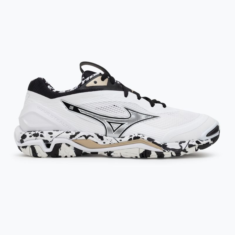 Взуття для гандболу Mizuno Wave Stealth 6 white/black/gold 2