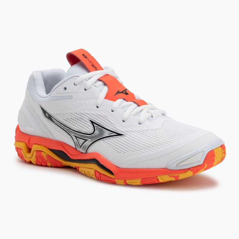Кросівки гандбольні Mizuno Wave Stealth 6 white/fiery coral 2/citrus