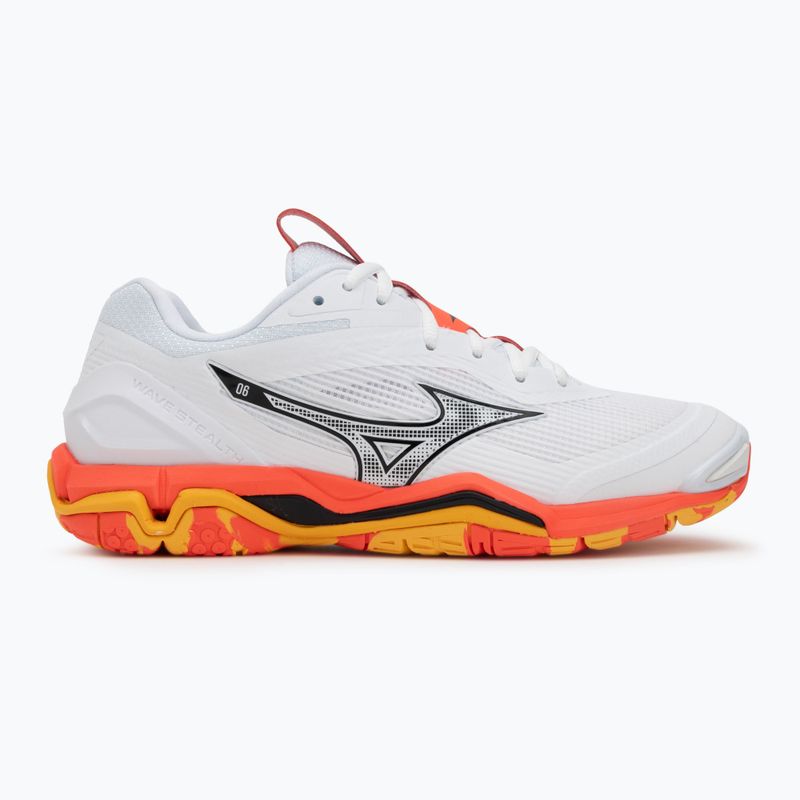 Кросівки гандбольні Mizuno Wave Stealth 6 white/fiery coral 2/citrus 2