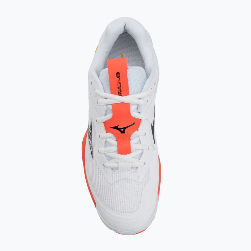 Кросівки гандбольні Mizuno Wave Stealth 6 white/fiery coral 2/citrus 5