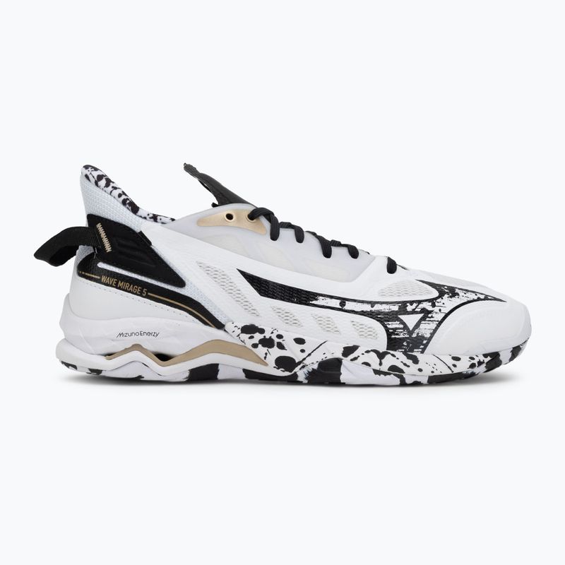 Кросівки гандбольні Mizuno Wave Mirage 5 white/black/ge gold 2