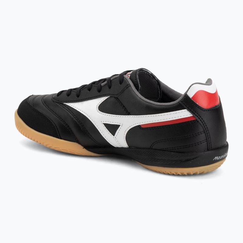 Кросівки футбольні Mizuno Morelia Sala Pro IN black/white/chinese red 3