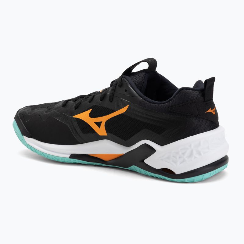 Кросівки гандбольні Mizuno Wave Stealth Neo 2 black/tangelo/ice green 3